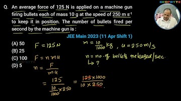 JEE MAINS-PHYSICS | Centre of Mass, Momentum and Collision | Previous Years Questions | Part-4 | 