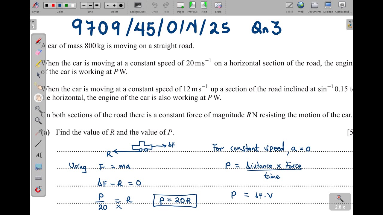 9709/45/O/N/25 -- Вопрос 3 (Степень и законы Ньютона) -- Механика | Математика, экзаменационный л...
