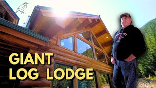 Giant Log Lodge in the mountains of Montana