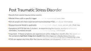 CHAPTER 12: TRAUMA AND STRESSOR RELATED DISORDERS