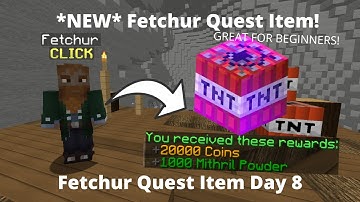 *NEW* Fetchur Quest Item Day 8! BEST MONEY MAKING METHOD FOR BEGINNERS! | Hypixel Skyblock #104