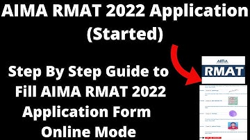 AIMA RMAT 2022 Application (Started) - How to Fill AIMA RMAT 2022 Application Form Online Mode