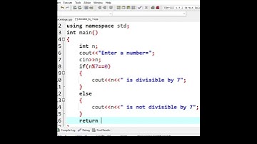 Check entered number is divisible by 7 or not program of C++ language  #coding#education #cpp
