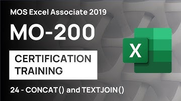 #24 How to use CONCAT, TEXTJOIN functions and Flash Fill in Excel | MO-200 MOS Excel Associate 2019