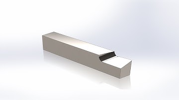 Solidworks tutorial: Single Point Cutting Tool Designing | Using Draft feature