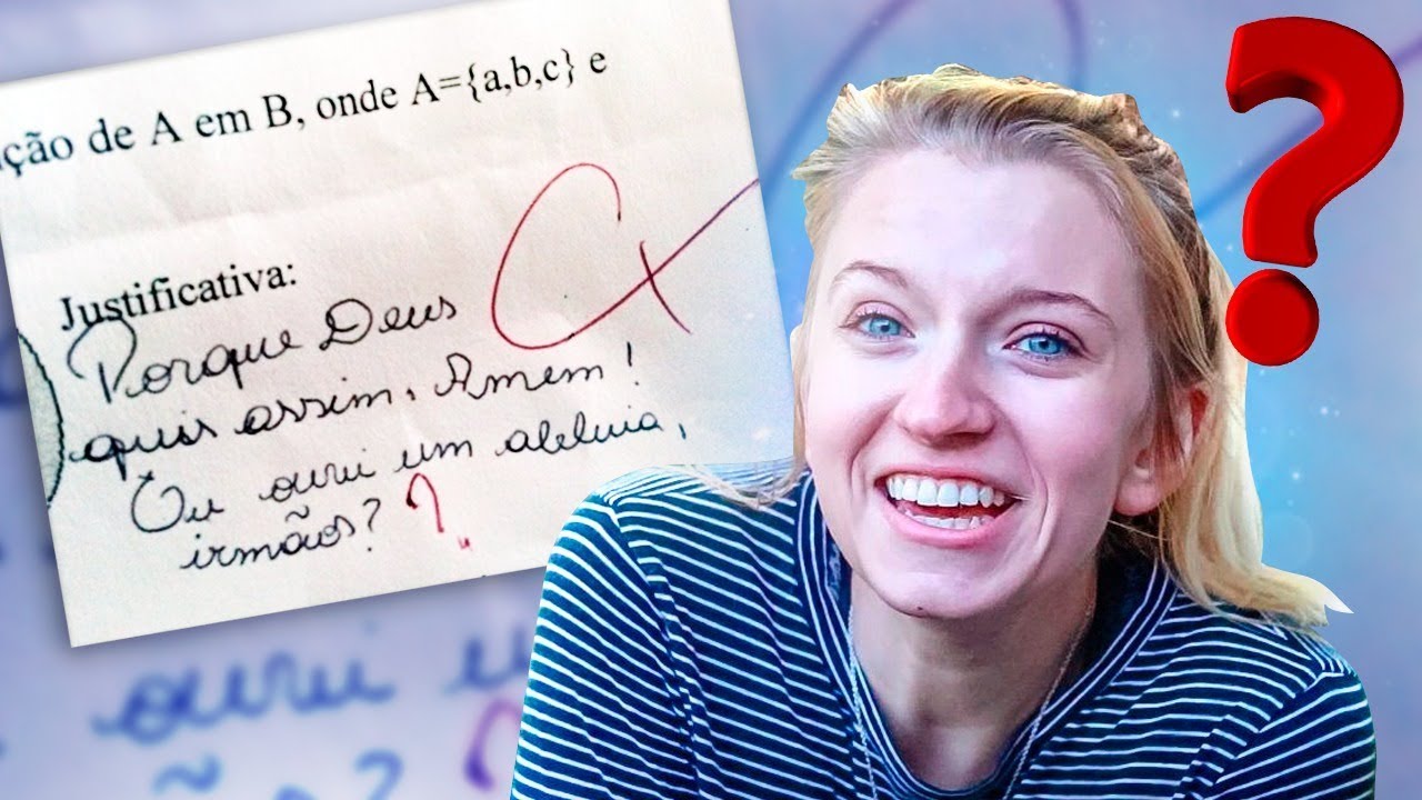 GRINGA TENTA PASSAR NUMA PROVA DE PORTUGUÊS! 😂