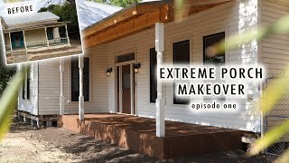 EXTREME Patio Makeover Ep 1 *Installing Our New Deck* | XO, MaCenna