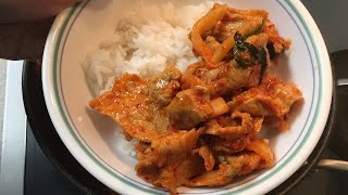 Kimchi Pork Stir Fry