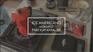Resep ice americano pake mokapot dan pake kopi bubuk kapal api, keluar crema?