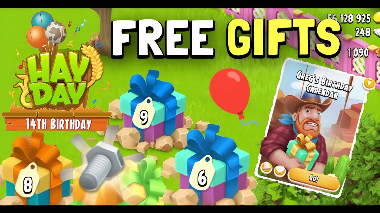 Hay Day: Greg's Birthday Calendar (2026) - Gift Boxes - YouTube