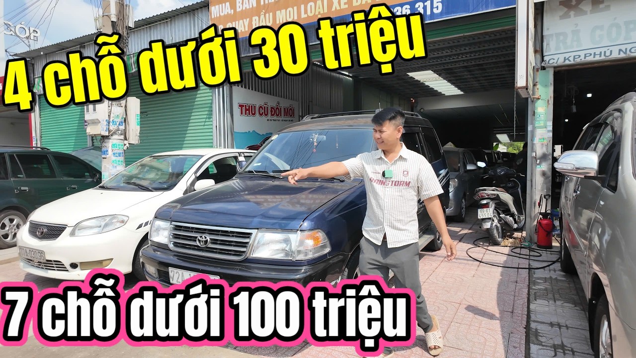 Nhiều xe ô tô cũ vài chục triệu Isuzu máy V6 Innova i10 Spark tại chợ ô tô Hòa Lợi