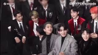 Enhypen and Seventeen interaction during AAA 2021