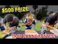 $500 PRIZE TACO EATING CONTEST at the Vegan Depot in Riverside, CA!! #RainaisCrazy