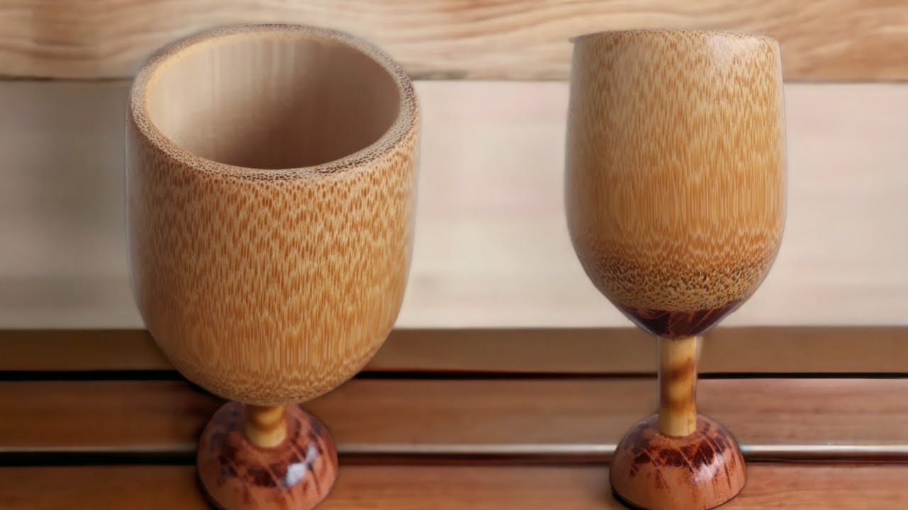 tutorial membuat gelas dari bambu| dengan alat se.adanya