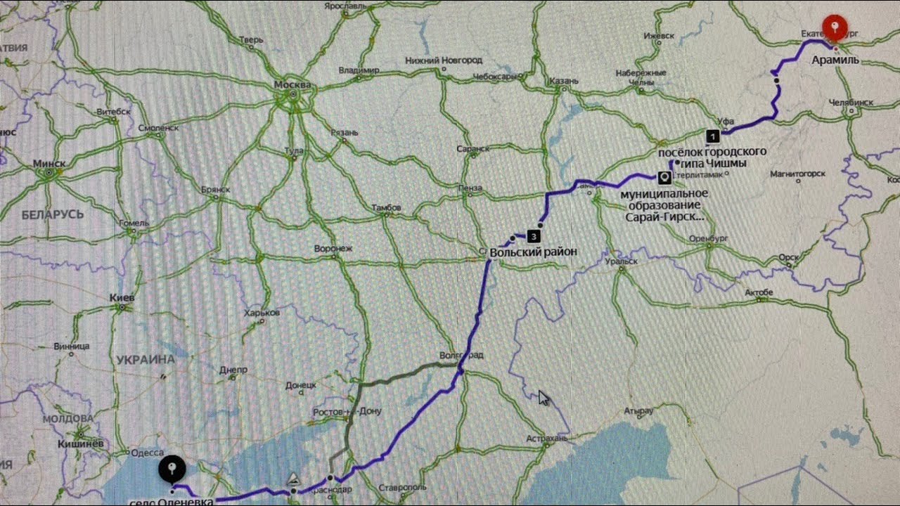 Наш маршрут предстоящей поездки в Крым (август 2021)