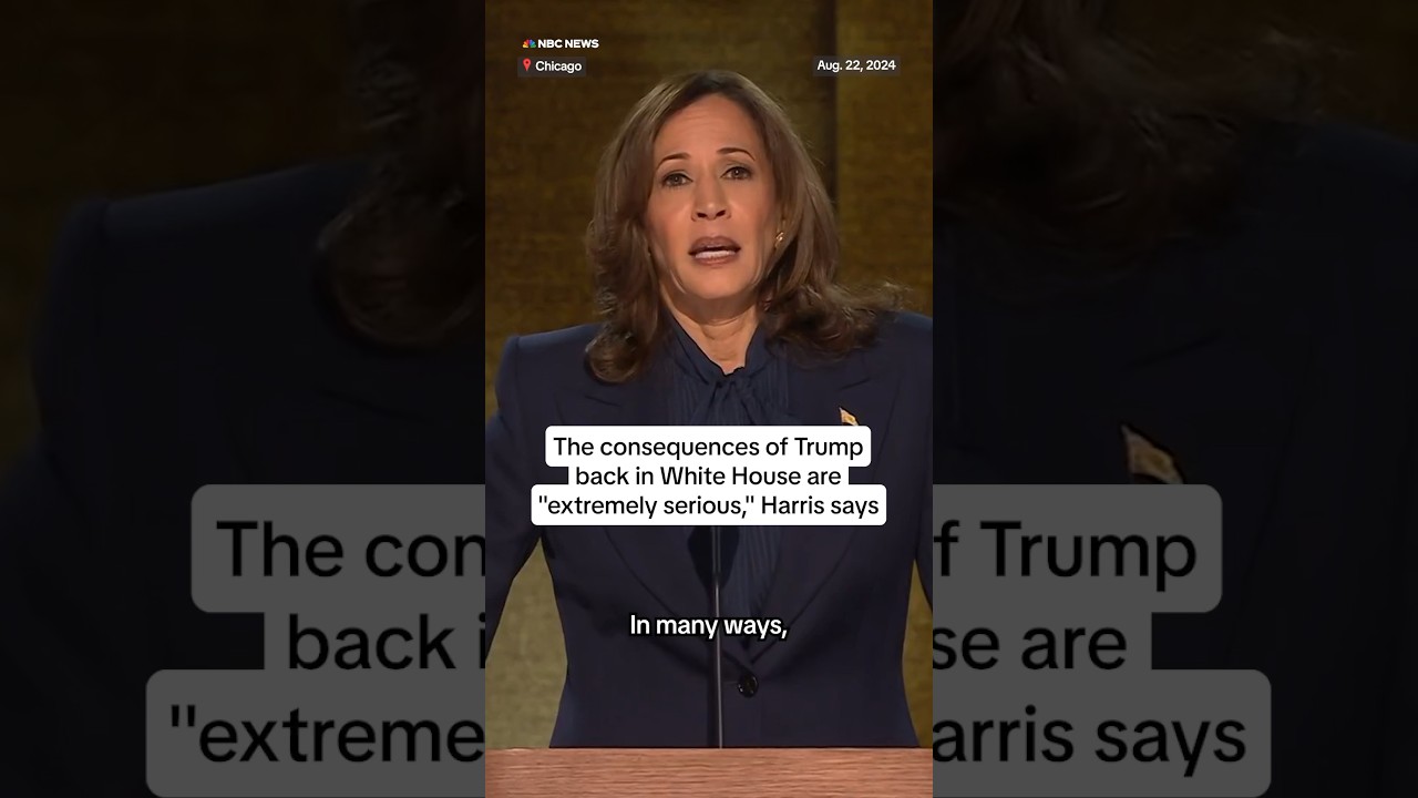 The consequences of Trump back in White House are ‘extremely serious,’ Harris says The consequences of Trump back in White House are ‘extremely serious,’ Harris says