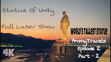 Statue Of Unity Laser Show (4K) | World