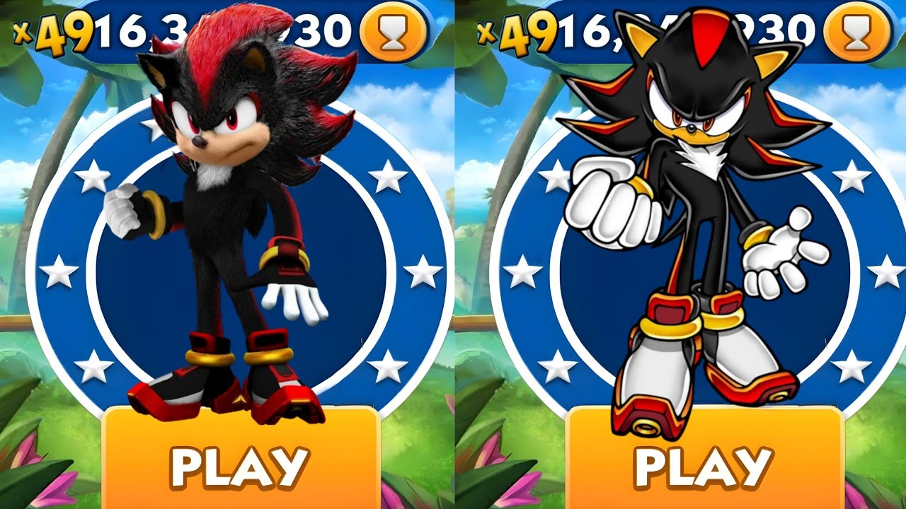 Sonic Dash - Animation Shadow VS Shadow Dash _ Movie Sonic vs All ...