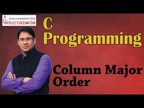 C Programming 26 Column Major Order