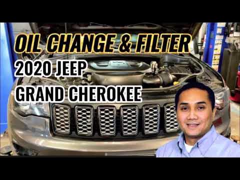 2020 JEEP GRAND CHEROKEE OIL CHANGE & ENGINE OIL FILTER - YouTube