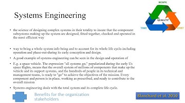 Systems Engineering and Project Management