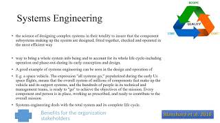 Systems Engineering and Project Management