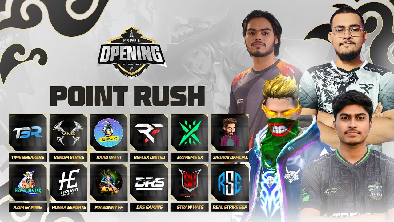 [🔴LIVE] MR PARIS GRAND OPENING | POINT RUSH | FREE FIRE 
