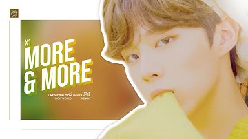 How would X1 sing "MORE & MORE" by TWICE (Line Distribution) Color Coded