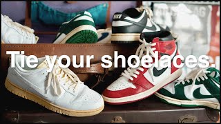【最近お気に入りのシューレース】靴ひも　ヴィンテージカスタムのダンク、エアジョーダンに使用しております。ナイキ　nike aj1 air jordan dunk force【スニーカー】