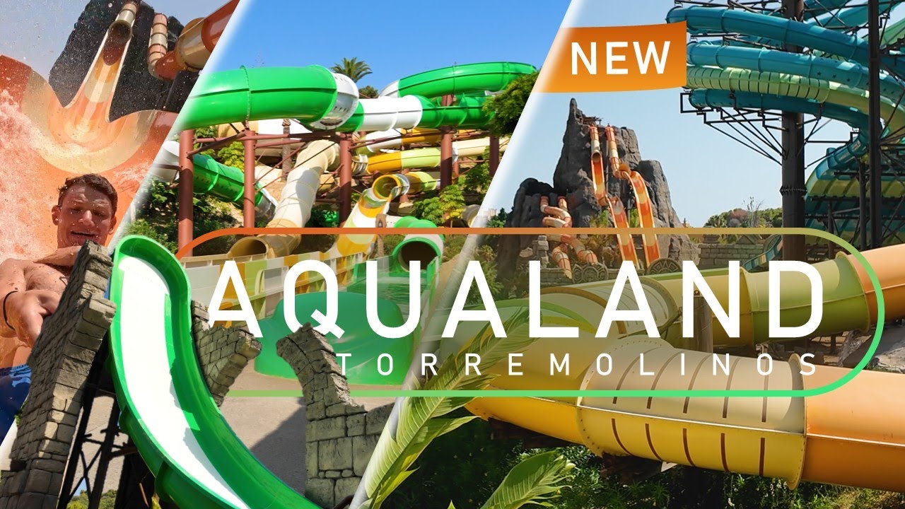 The HUGE Water Park of Málaga: AQUALAND Torremolinos - ALL Water Slides 2025 POV (w/ NEW slides!)