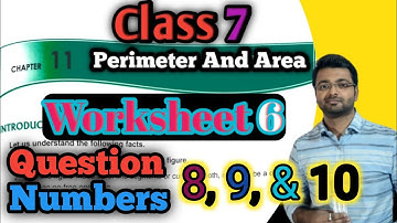 D.A.V. Math | Class 7 | Chapter 11 | Perimeter & Area | Worksheet 6 | Qn. 8 - 10 |Art Of Mathematica