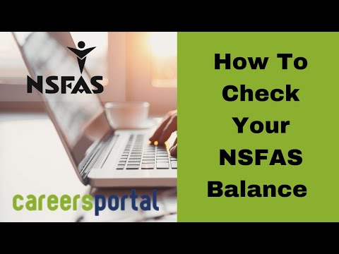 How To Check Your NSFAS Balance | Careers Portal