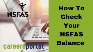 How To Check Your NSFAS Balance | Careers Portal