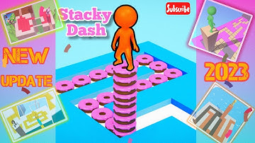 Stacky Dash ❤️❤️ level 2078 | Android iOS Gameplay | Relaxing & Satisfying Game 2023