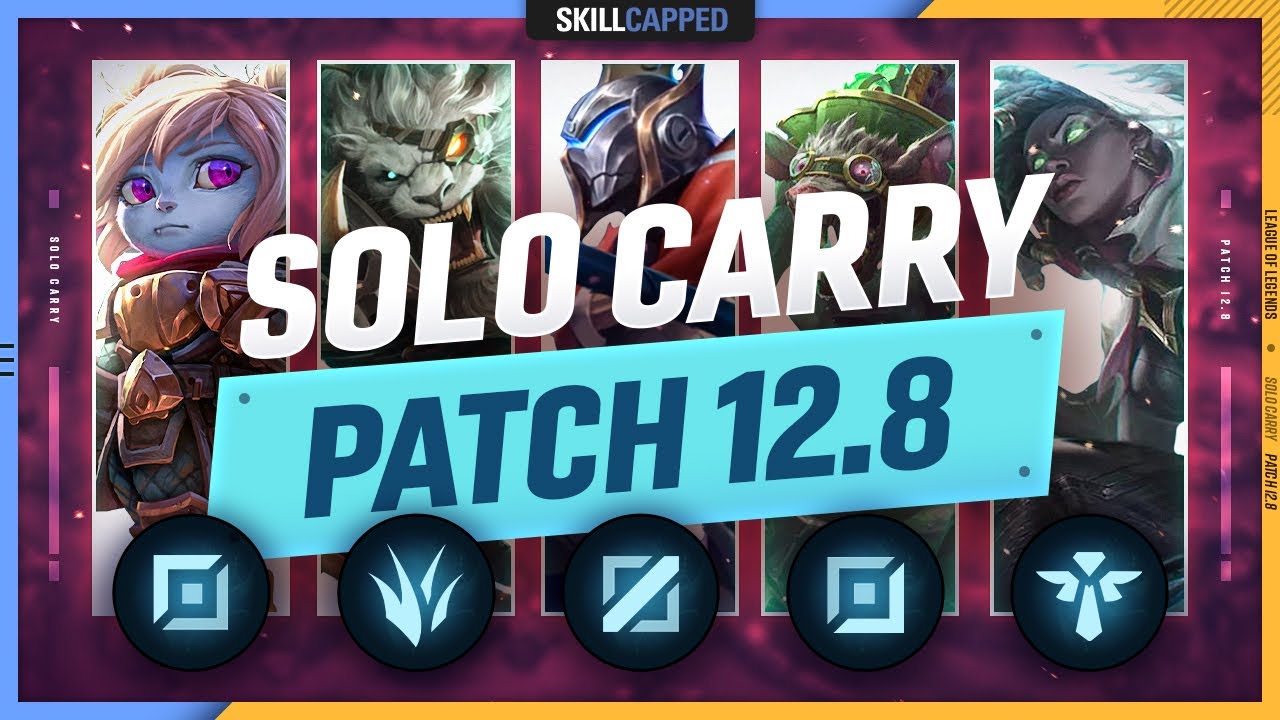 3 BEST SOLO CARRY Champions for EVERY ROLE in PATCH 12.8 League of