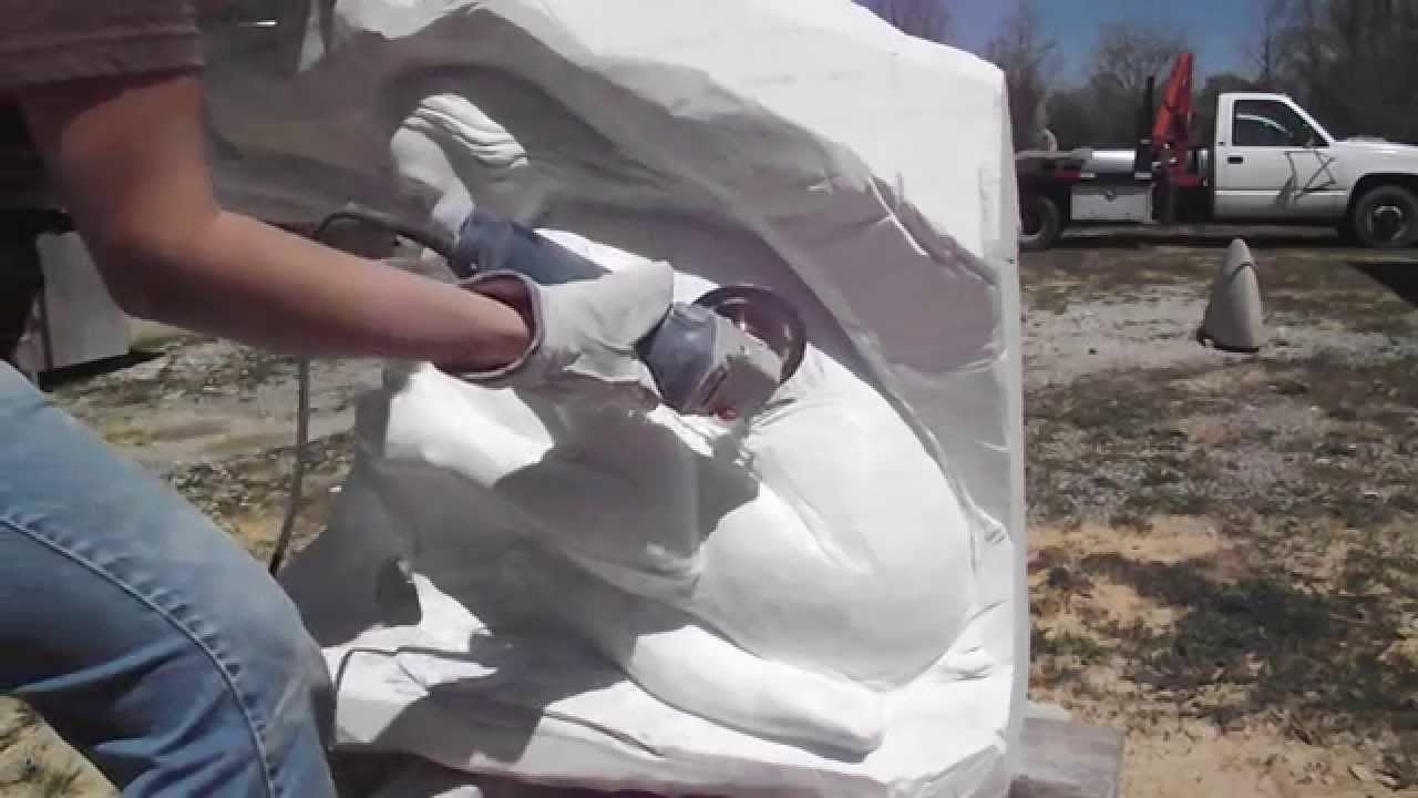 Marble carving with an angle grinder YouTube