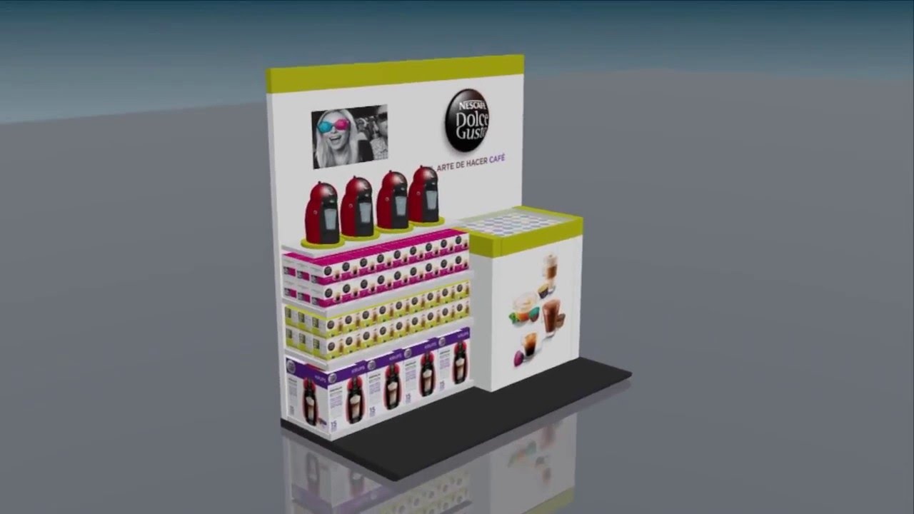 Mueble exhibidor - Dolce Gusto - YouTube