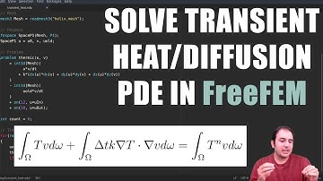 [Finite Element 4] Transient heat transfer (diffusion) in FreeFEM: weak formulation & implementation