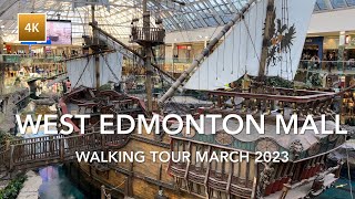[4K Walk] 🇨🇦 West Edmonton Mall March 2023, Galaxyland, Walking Tour | カナダ・ショッピング