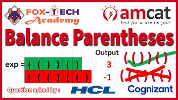 AMCAT balance parentheses problem solution || Java || AMCAT || Coding questions || Fox Tech Academy