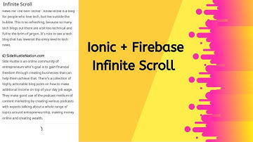 Infinite Scroll with Ionic + Firebase