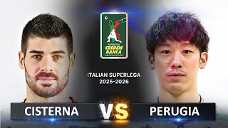 Cisterna vs Perugia | Italian Volleyball SuperLega 2025/2026