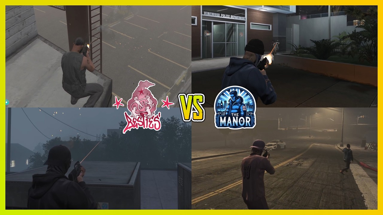 Besties vs Manor (4v6) // Bank Truck At Tuner Shop (Multi POVs) | NoPixel 4.0 GTA RP