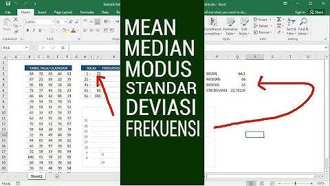 Cara Mencari Frekuensi, Mean, Median, Modus dan Standar Deviasi Tabel Statistik Kelompok