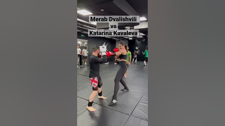 UFC bantamweight Merab Dvalishvili’s friendly sparring with kickboxing champion Katarina Kavaleva