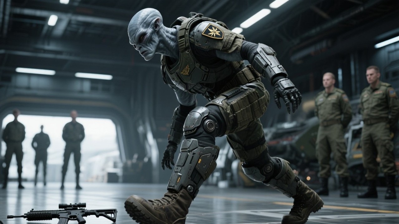 Alien General Puts on Human Armor — and Can’t Even Stay on His Feet ...