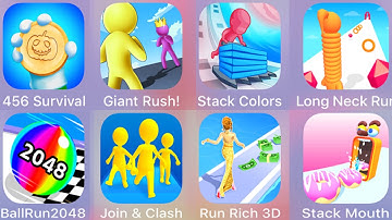 Stack Colors,Long Neck Run,456 Survival,Giant Rush,Run Rich 3D,Stack Mouth,Join & Clash,BallRun 2048
