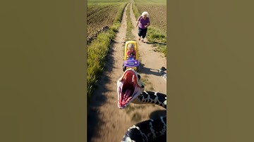 Will the grandma fight the snake to save the child?…BUT?!🐍❓할머니가 뱀과 싸워 아이를 구할 수 있을까? #rescue #snake