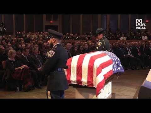 Funeral held for officer killed in line of duty - YouTube