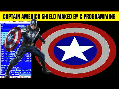 CAPTAIN AMERICA SHIELD MAKING BY C PROGRAMMING | captain America shield
